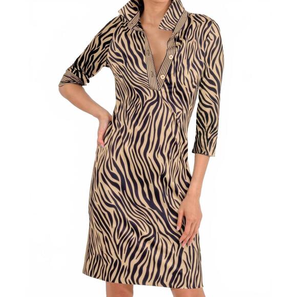 GRETCHEN SCOTT Dresses & Skirts - NEW GRETCHEN SCOTT animal instinct everywhere mini dress in zebra khaki